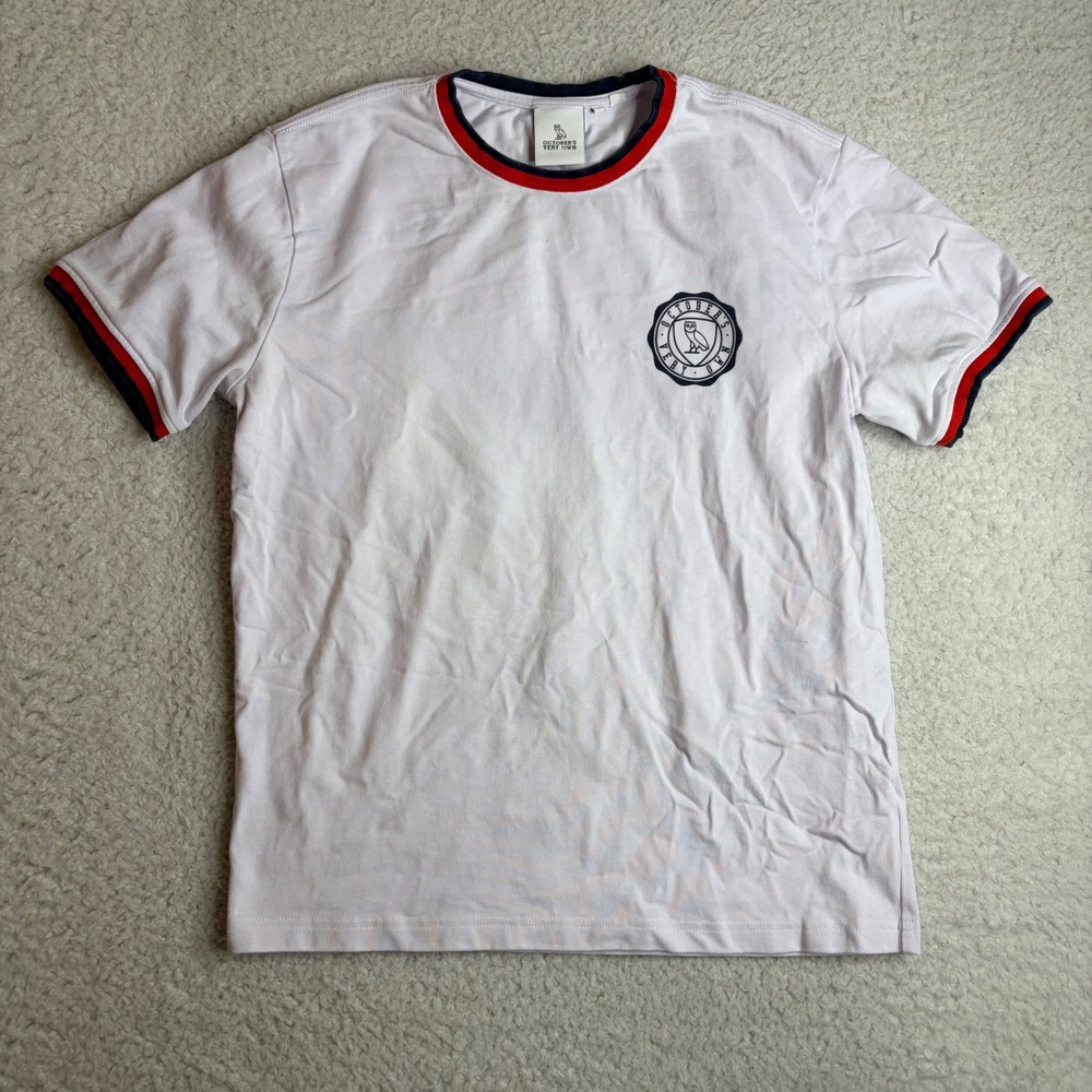 OVO October's Very Own Athletics Track + Field Ringer T-Shirt White Mens Small